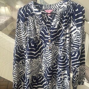 Lily Pulitzer silk St. Tropez blouse M